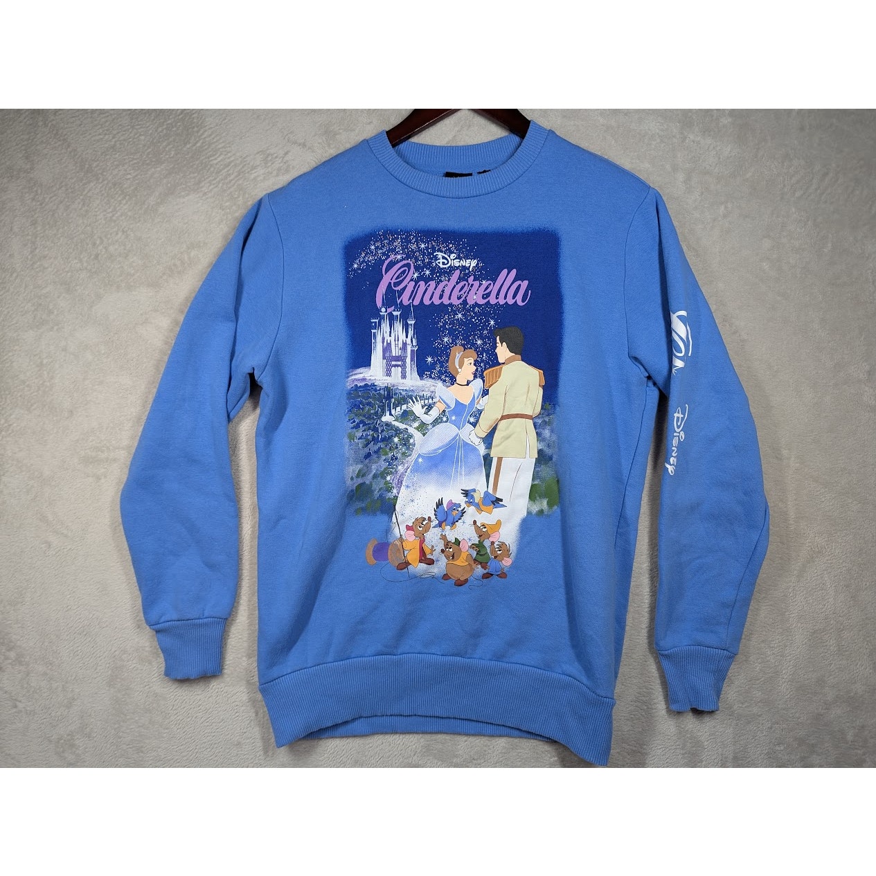 Disney Cinderella Blue Crewneck Sweatshirt Disney Princess Brand Size Xs